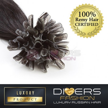 Extension Kératine LUXURY RUSSIAN HAIR Lot 25 Mèches Cheveux 100% Humains